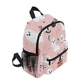 thumbnail image 2 of FORMRS School Backpack with Front Zippered Pocket 12" Student Travel Daypack, Pink Halloween Ghosts, 2 of 6