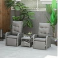 thumbnail image 2 of Outsunny 3 Pieces Patio Furniture Set Aluminum Frame Sofa Set , Grey, 2 of 10