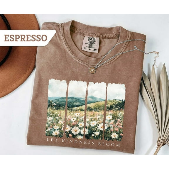 Let Kindness Bloom T-Shirt,Be Cool Be Kind Retro Flower T-Shirt,Be Cool Tee Gift, Inspiration Women Shirt