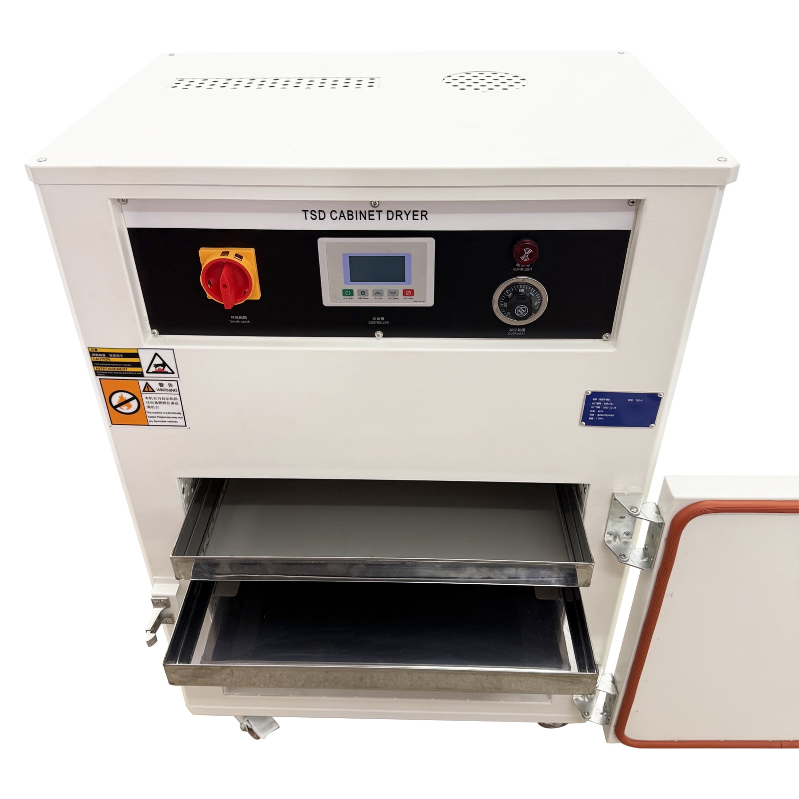 Box Type Plastic Particle Dryer 5-Tray Hot Air Circulation Drying Oven for PP PE ABS 220V 3-Phase