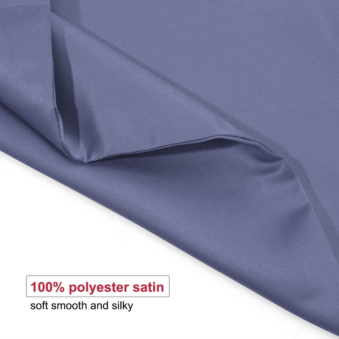 Unique Bargains 6 Pack Satin Pillowcase with Zipper, Travel, Slate Gray