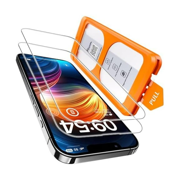 for iPhone 12 Pro Max Screen Protector 9H Hardness Military Grade Shatterproof HD Tempered Glass Full Coverage Screen Protector Easy Installation 2 Pack