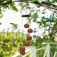 thumbnail image 5 of HongHeng Charming Wind Chimes Hummingbird Feeder,Unique Hand Blown Glass Humming Bird Feeder for Outdoors Hanging ant and Bee Proof, Perfect Garden Decor for Window Garden Patio, 5 of 5