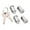 4 Lock Cores, variant on 4 Lock Cores Roof Bar Rack Barrel Security Locks Metal Construction for Car Rooftop Cargo Rack System Key Replacement