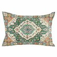 thumbnail image 2 of Green Orange Beige Boho Pillow Covers 20x26 Inch Standard Size, Retro Ethnic Tribal Abstract Art Decorative Pillowcase with Zipper, Microfiber Breathable Pillowcases for Sofa Bed Living Room, 2 of 9