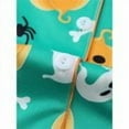 thumbnail image 4 of Emy Dola Women Halloween Silk Pajamas Sets 2 Piece Button-Down Satin Sleepwear Ghost Pumpkin Skull Print Short Sleeve Loungewear S-2XL, 4 of 10