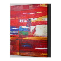 Unlimited Art Project - Red Abstract Modern Canvas Art Print Bedroom Wall Décor