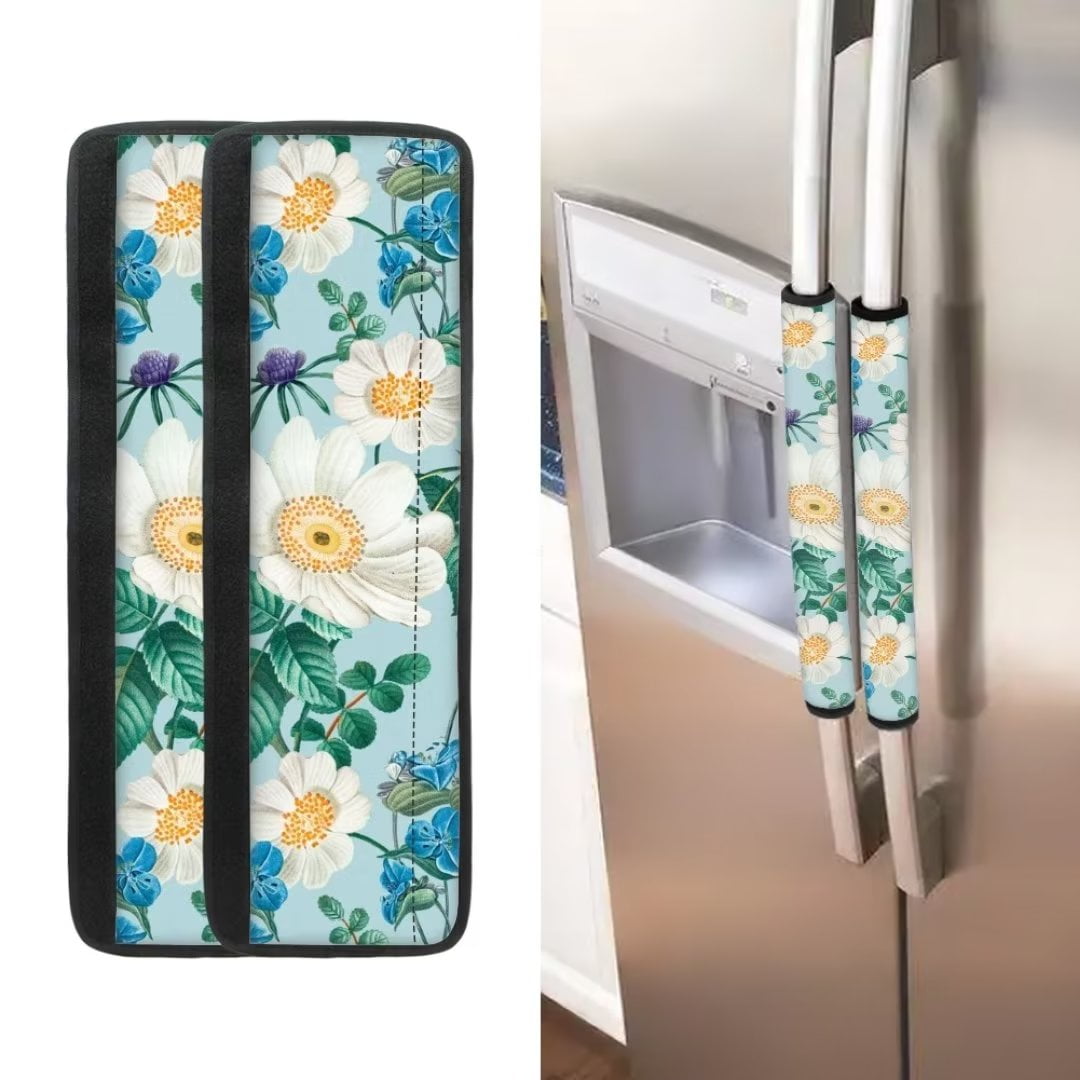 Renewold Colorful Flower Refrigerator Door Handle Covers Durable
