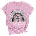 thumbnail image 2 of Patlollav Women Tshirts Under $10, Easter Womens Tops Short Sleeve Colorful Print Round Neck Casual Summer Shirts, 2 of 6