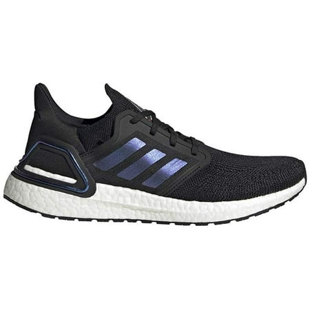 adidas Mens Ultraboost 20 Sneaker - Black/Boost Blue Violet Metallic/ White - 13