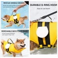 thumbnail image 4 of Dino Dog Life Jacket, Cute High Buoyancy Dog Lifesaver, Ripstop Reflective Dog Life Vest with Rescue Handle for Swimming & Boating, 4 of 7