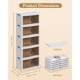 thumbnail image 7 of Asnews 5 Tier Stackable Storage Bins with Lids & Magnetic Doors, for Bedrooms, Living Rooms, and Studies, 7 of 7