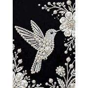 Hummingbird Diamond Art Pearl Painting Kits for Adult, Flower Floral Bird Diamond Painting Kits for Beginners, 5D DIY Pearl Rhinestone Gem Art for Home Wall Decor 12X16in
