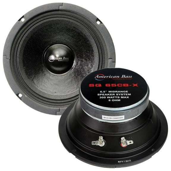 American Bass SQ Speakers 6.5" Midrange, Sealed Basket, 8 Ohm, 300 Watts Max