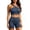 *1-Navy, variant on VBVC Women's Square Neck Workout 2 Piece Short Set , High Waist Yoga Outfit For Women , Ladies' Slim Stretch Athletic Tracksuit,Army Green,Free Size