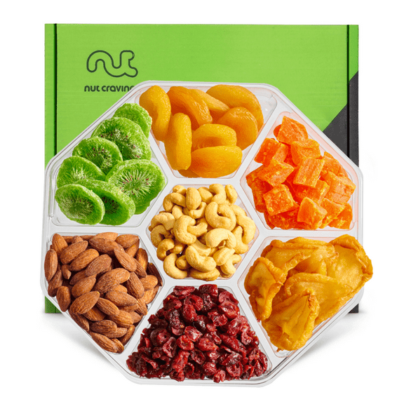 Nut Cravings Dried Fruit and Nut Gift Tray Healthy Snack Platter Perfect for Gifting and Parties
