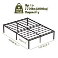 thumbnail image 6 of Teraves 16 Inch Full Size Black Metal Platform Bed Frame with Under-bed Storage for Home Bedroom Furnitures, 6 of 7