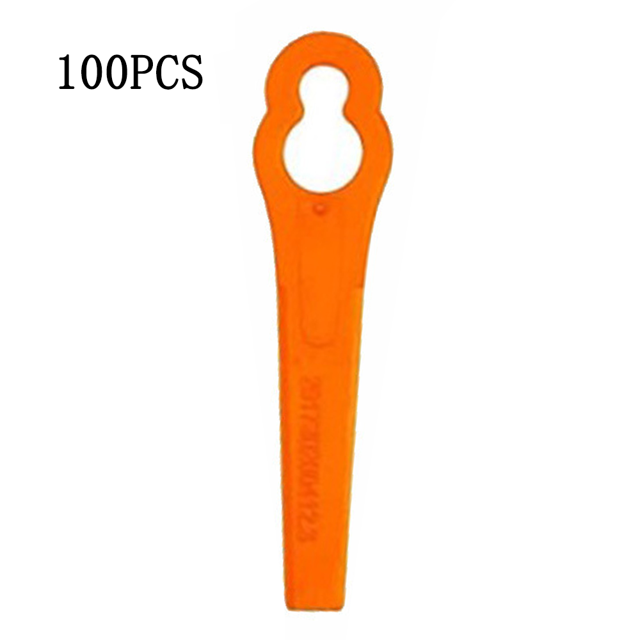 100 piezas de accesorios de hoja de plástico de repuesto cortadora de césped cortadora de césped Ormromra CPB-US-DYP572-3