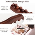 thumbnail image 6 of Gua Sha Wooden Stick With 31 Wooden Massage Beads Fascia Rod Wooden Massage Stick For Muscle Relaxation Massage Neck Back Stomach Legs Arms(Bronze,), 6 of 9