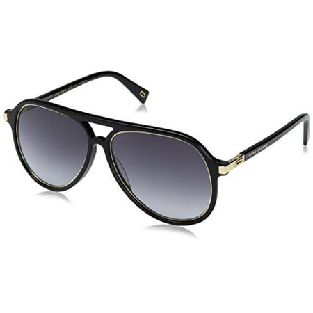 Marc Jacobs Men's Marc174s Aviator Sunglasses, Black Gold/Dark Gray Gradient, 58 mm