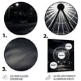 thumbnail image 3 of Designart "Midnight Carousel Black Ferris Wheel Elegance I" Cityscapes Metal Art Living Room, 3 of 5