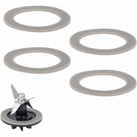 4 Pack Blender Gasket Ring Replacement Rubber Seal O-Ring Parts for Black & Decker Hamilton Beach Cuisinart Osterizer Oster Mixer Blenders Blade Repair