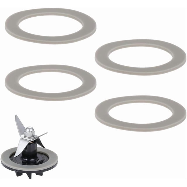 4 Pack Blender Gasket Ring Replacement Rubber Seal O-Ring Parts for Black & Decker Hamilton Beach Cuisinart Osterizer Oster Mixer Blenders Blade Repair