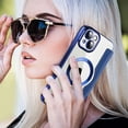 thumbnail image 7 of Allytech Wallet Case for iPhone 14 with Card Slots & Lens Protector, Compatible with MagSafe, Slim Shockproof Anti-Scratch Clear Back Panel [RFID Blocking] Case - Darkblue, 7 of 7