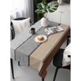thumbnail image 6 of Brown Grey Table Cloth, Vintage Stripe Farmhouse Wood Grain Ombre Waterproof Tablecloth for Rectangle Tables, Reusable Washable Fabric Table Cover for Restaurant Kitchen Dining Tables 60"x120", 6 of 6
