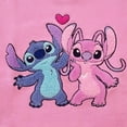 thumbnail image 6 of Disney Lilo & Stitch Girls Sweatshirt -Jumbo Graphic Print, Chenille patch and Embroidery Stitch Pullover Crewneck Sweatshirt- Sizes 4-16 Pink, 6 of 7
