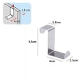 thumbnail image 4 of Crochets Suspendus en Forme de Z, Matériau Durable en Acier Inoxydable Réversible pour Crochets de Porte, Double Tête s'Adapte à Plusieurs Largeurs de Porte, Design Gain de Place pour Maison Bureau (6 Pcs), 4 of 6