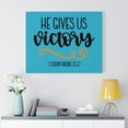 thumbnail image 2 of Scripture Walls  Victory 1 Corinthians 15:57 Bible Verse Canvas Christian Wall Art Ready to Hang Unframed, 2 of 12
