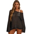 thumbnail image 5 of Crochet Cover Ups for Women Sexy Hollow Out Swim Cover Up Knit Summer Black XL, 5 of 8