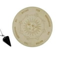 thumbnail image 2 of Hi,Fancy Round Wooden Carven Pendulum Board with Black Pendant Necklace Home Decor D, 2 of 9