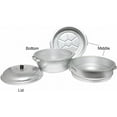 thumbnail image 3 of TrueCraftware- 11 3/8" x 12 1/2" Aluminum 3 Tier Steamer Set 1/8” hole size- Steamer Steaming Pot Multipurpose Steaming Pot Cookware for Vegetable Seafood Stock Sauce Food Soups Stews and Pas, 3 of 5