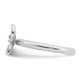 thumbnail image 3 of 925 Sterling Silver Stackable Expressions Peridot Flower Ring Size: 5; for Adults and Teens; for Women and Men, 3 of 5