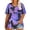 Blue Tie Dye, variant on TIYOMI Women's Plus Size Tops Short Sleeve Shirts 3X V Neck Basic Solid T-shirts Dark Grey Blouses Loose Fit Summer Tunics 3XL 22W 24W