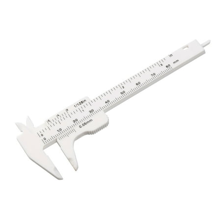 Uxcell Caliper 80mm 3 inch Mini Double Scale Plastic Ruler Measuring Tools