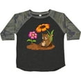 thumbnail image 3 of Inktastic Cute Chipmunk on Lunch Break with Flowers Boys or Girls Toddler T-Shirt, 3 of 5