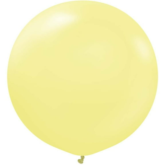 36 inch Kalisan Macaron Yellow Latex Balloons (2 Pack) - Party Supplies Decorations