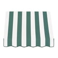 thumbnail image 2 of Awntech 3.375 ft Dallas Retro Fixed Awning Acrylic Fabric, Forest/White Stripe, 2 of 2