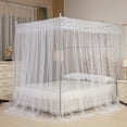 thumbnail image 2 of Mosquito Net Tent for Bed, Three Side Opening Canopy Netting for Bedroom without Mosquito Net Holder, Princess Bed Canopy, 2 of 4