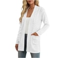 thumbnail image 4 of BUIGTTKLOP Women's Lightweight Open Front Cardigan Casual Long Sleeve Loose Cardigans with Pockets, 4 of 8