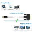 thumbnail image 4 of Mini DP to DVI, Rankie 6FT Gold Plated Mini DisplayPort (Thunderbolt Port Compatible) to DVI Cable - R1103, 4 of 6