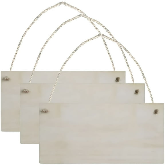 CCOCC Blank Rectangle Unfinished Wood Sign,Set of 3