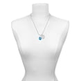 thumbnail image 2 of Delight Jewelry Hot Blue Enamel Lock with Clear Crystals She is Clothed in Stength and Dignity Charm Necklace, 20"+3", 2 of 4