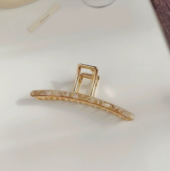 2-Pack Metallic Minimalist Hair Clips - Strong Hold for Thick Hair, Elegant Design for Everyday Use