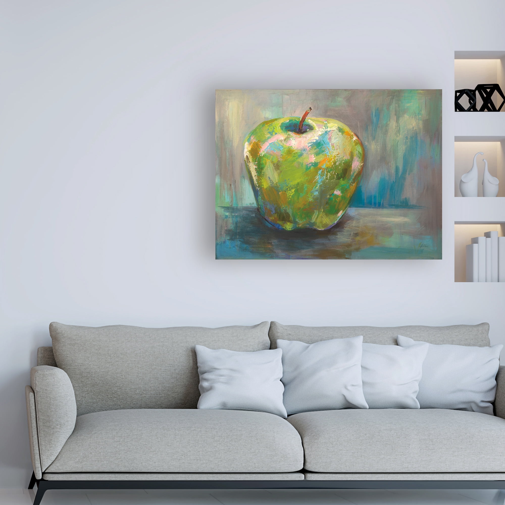 Trademark Fine Art 'Apple Green Still' Canvas Art by Jeanette Vertentes