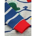 thumbnail image 4 of WIBACKER 2-7T Toddler and Little Boy's French Terry Cotton French Terry Crewneck Long Sleeve Sweatshirt - 1 Piece Dinosaur, 4 of 8
