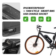 YOSE POWER Ebike Battery 48V 13Ah Down Tube Battery for 200-1000W Motor, Electric Bicycle Lithium-Ion Battery, Safe Lock, Led Indicator Light, with Base and Charger